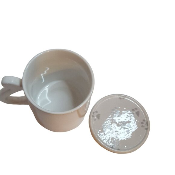 Vintage Cat Coffee Mug With Lid Ceramic Cup Tail Handle Made In Japan - Picture 4 of 8